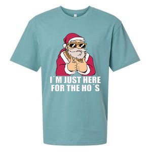 Gangsta Santa Im just here for the Hos Cool Xmas Christmas Sueded Cloud Jersey T-Shirt