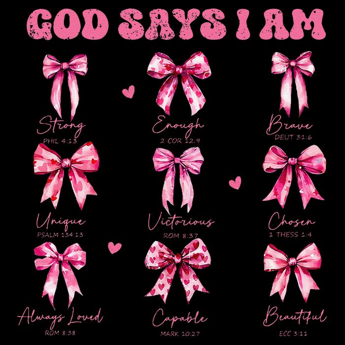 God Says I Am Coquette Bow Valentines Day Christian Women Zip Tote Bag