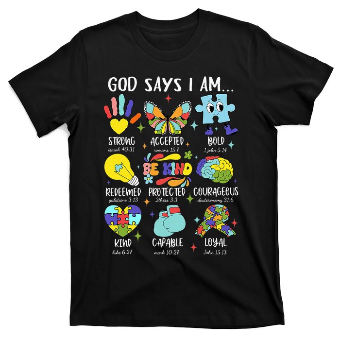 God Says I Am Be Kind Autism Awareness Sped T-Shirt