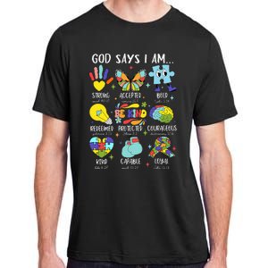 God Says I Am Be Kind Autism Awareness Sped Adult ChromaSoft Performance T-Shirt