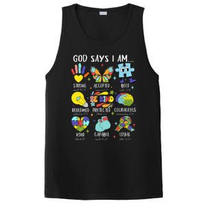 God Says I Am Be Kind Autism Awareness Sped PosiCharge Competitor Tank