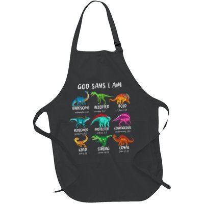 God Says I Am Dinosaur Funny Dino Bible Verse Apron