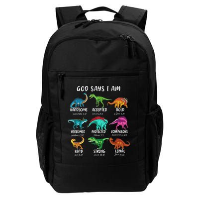 God Says I Am Dinosaur Funny Dino Bible Verse Backpack