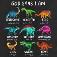 God Says I Am Dinosaur Funny Dino Bible Verse 11oz C Handle Ceramic Mug