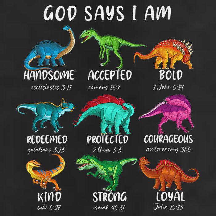 God Says I Am Dinosaur Funny Dino Bible Verse 11oz C Handle Ceramic Mug