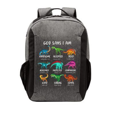 God Says I Am Dinosaur Funny Dino Bible Verse Vector Backpack