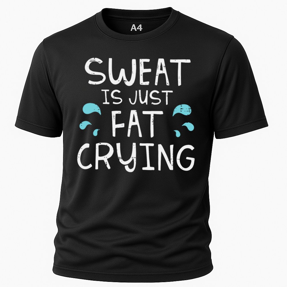 Gym Sweat Is Just Fat Crying Funny Workout Fitness Cooling Performance Crew T-Shirt