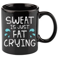 Gym Sweat Is Just Fat Crying Funny Workout Fitness 11oz C Handle Ceramic Mug