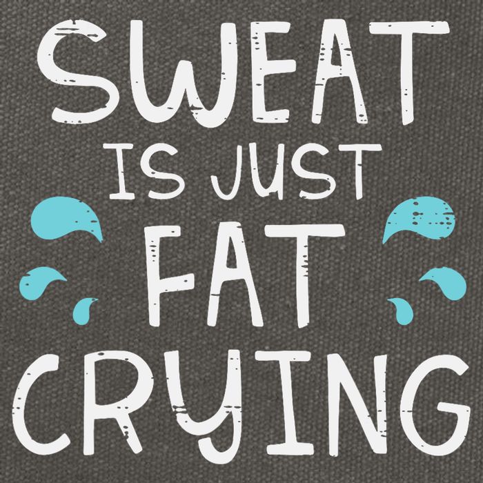 Gym Sweat Is Just Fat Crying Funny Workout Fitness Cotton Canvas Backpack