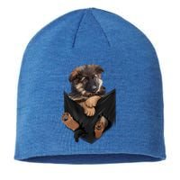 Ger Shepherd In Pocket Funny Funny Gift Dogs Meaningful Gift Funny Gift Sustainable Beanie