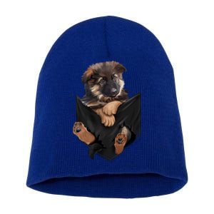 Ger Shepherd In Pocket Funny Funny Gift Dogs Meaningful Gift Funny Gift Short Acrylic Beanie