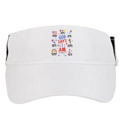 God Says I Am July 4th Christian Bible Verse Adult Drive Performance Visor