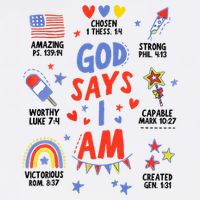God Says I Am July 4th Christian Bible Verse Mug