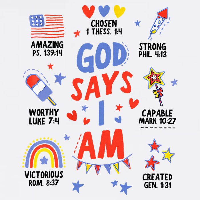 God Says I Am July 4th Christian Bible Verse Mug