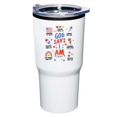 God Says I Am July 4th Christian Bible Verse Tumbler