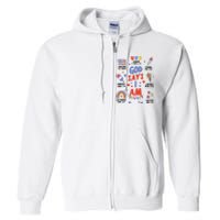 God Says I Am July 4th Christian Bible Verse Full Zip Hoodie