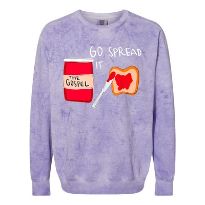 Go Spread It Funny Colorblast Crewneck Sweatshirt