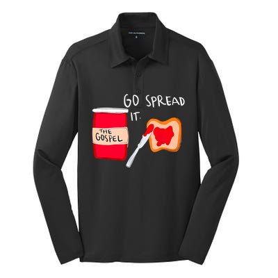 Go Spread It Funny Silk Touch Performance Long Sleeve Polo