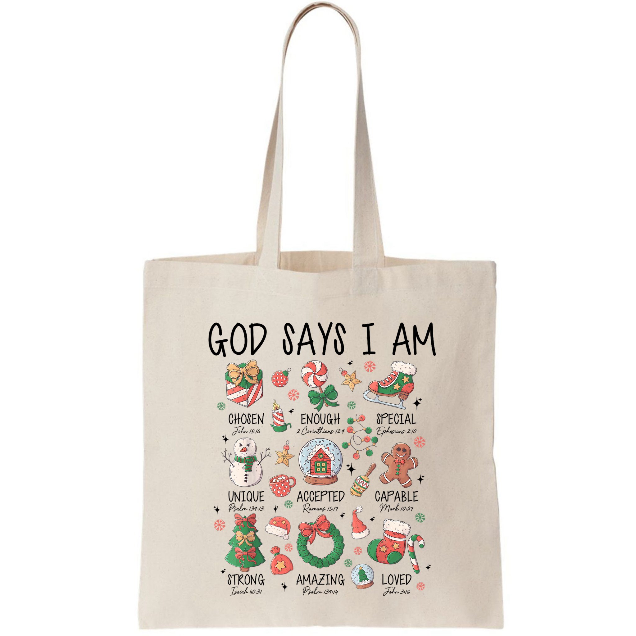 God Says I Am Cute Christmas Xmas Christian Bag