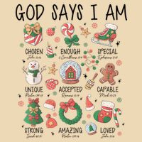 God Says I Am Cute Christmas Xmas Christian Bag