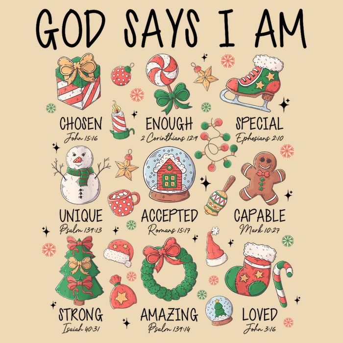 God Says I Am Cute Christmas Xmas Christian Bag