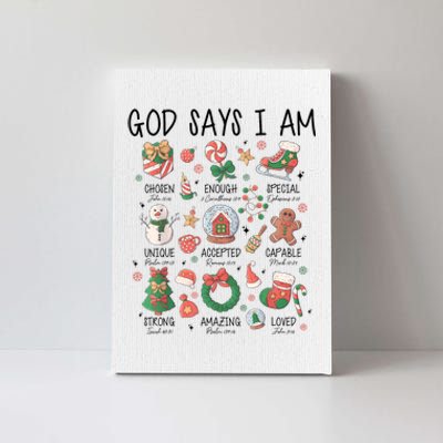 God Says I Am Cute Christmas Xmas Christian Canvas