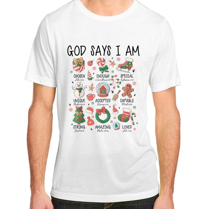 God Says I Am Cute Christmas Xmas Christian Adult ChromaSoft Performance T-Shirt