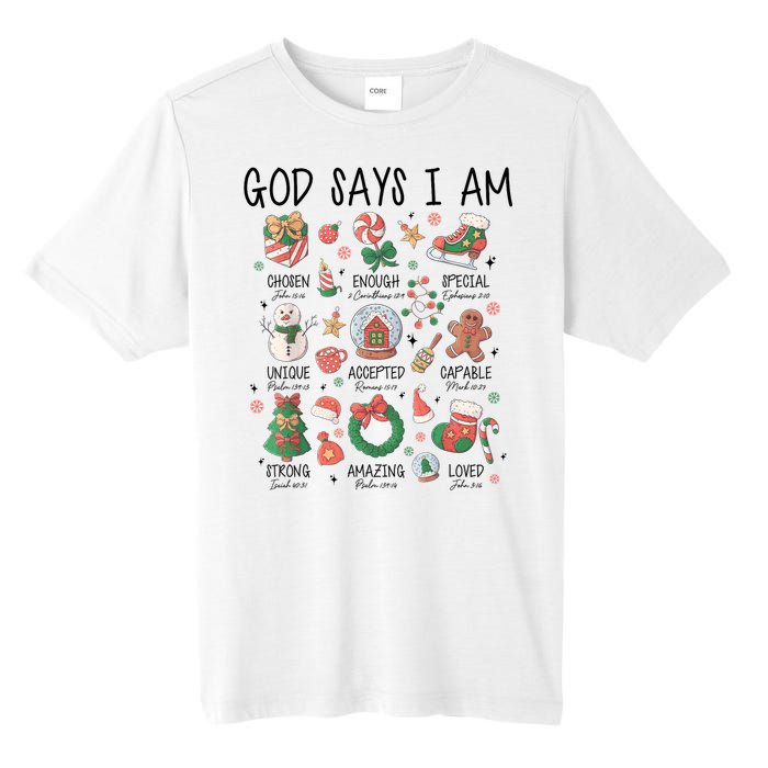 God Says I Am Cute Christmas Xmas Christian Tall Fusion ChromaSoft Performance T-Shirt