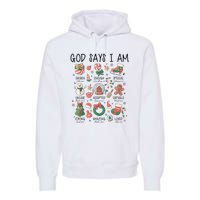 God Says I Am Cute Christmas Xmas Christian Premium Hoodie