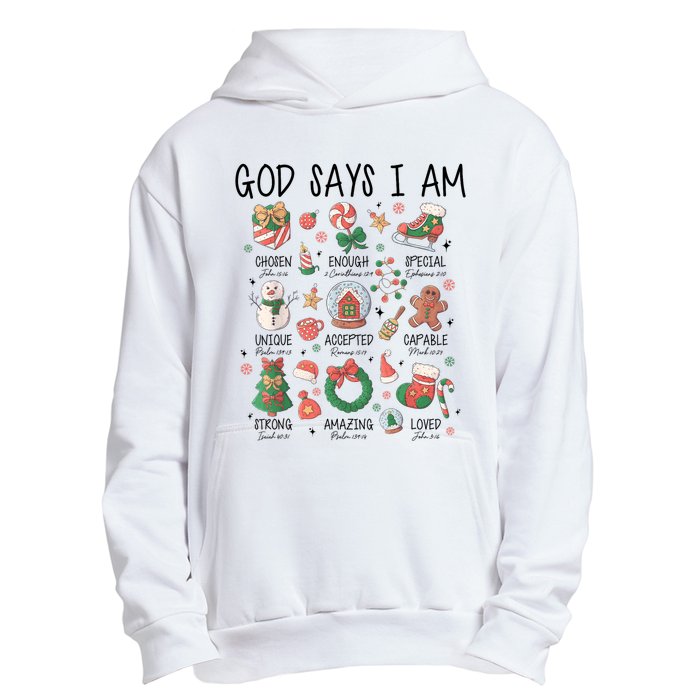 God Says I Am Cute Christmas Xmas Christian Urban Pullover Hoodie