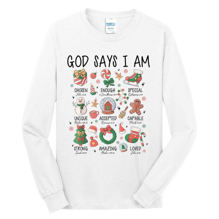 God Says I Am Cute Christmas Xmas Christian Tall Long Sleeve T-Shirt