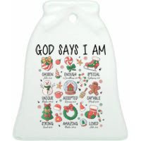 God Says I Am Cute Christmas Xmas Christian Ceramic Bell Ornament