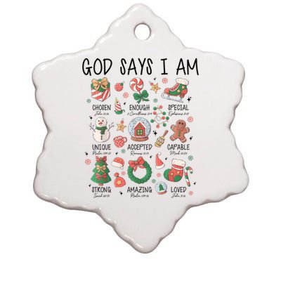 God Says I Am Cute Christmas Xmas Christian Ceramic Star Ornament