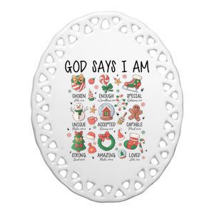 God Says I Am Cute Christmas Xmas Christian Ceramic Oval Ornament