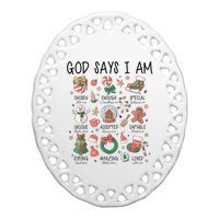 God Says I Am Cute Christmas Xmas Christian Ceramic Oval Ornament