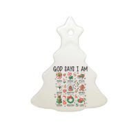 God Says I Am Cute Christmas Xmas Christian Ceramic Tree Ornament