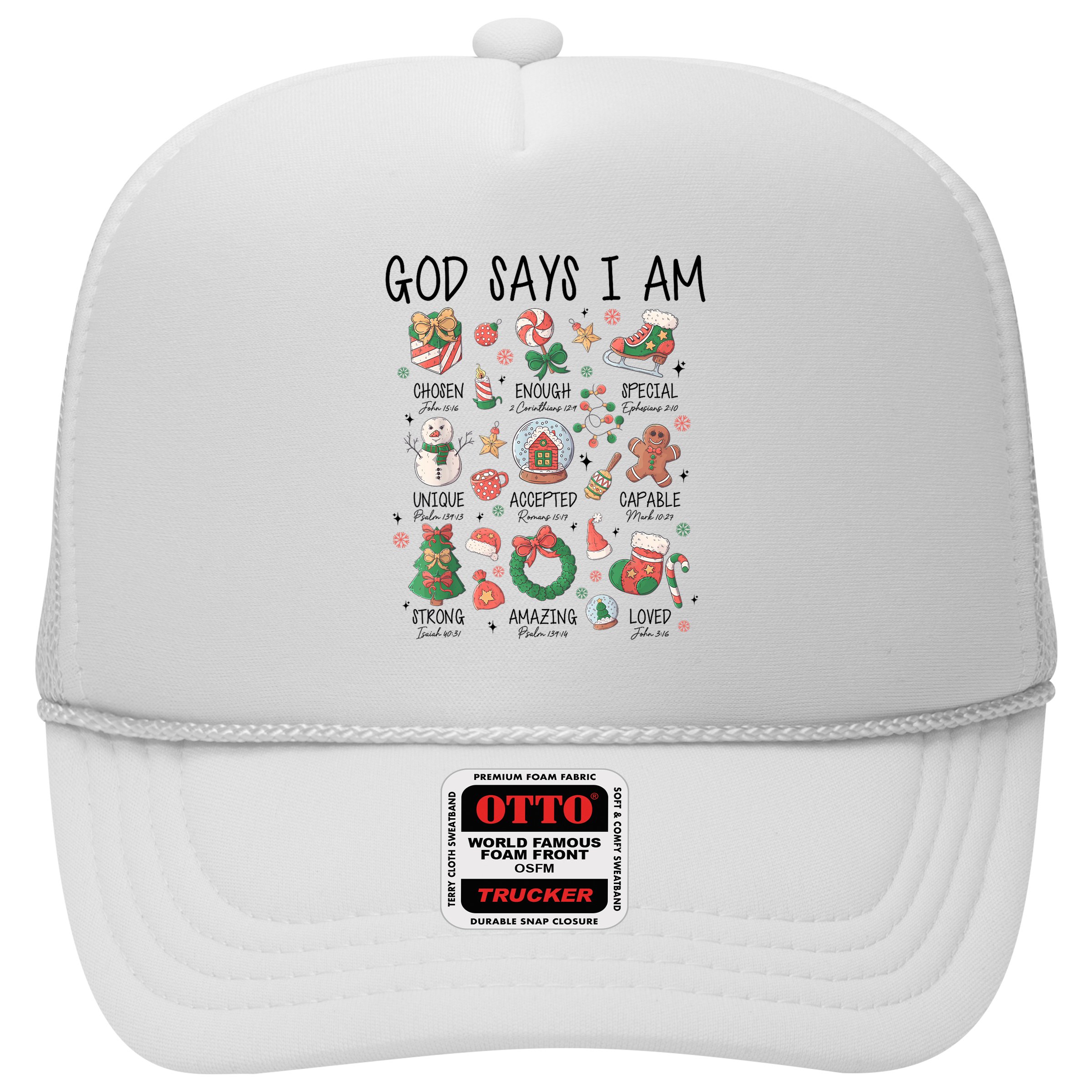 God Says I Am Cute Christmas Xmas Christian Hat