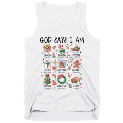 God Says I Am Cute Christmas Xmas Christian Tank Top