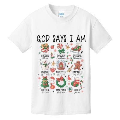 God Says I Am Cute Christmas Xmas Christian Kids T-Shirt