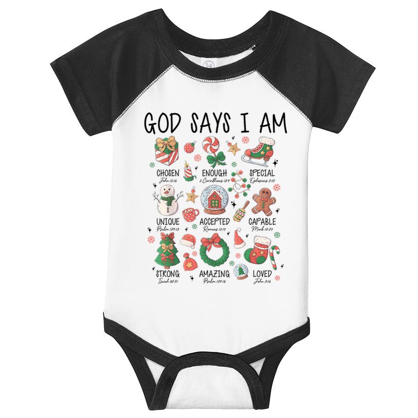 God Says I Am Cute Christmas Xmas Christian Infant Baby Jersey Bodysuit