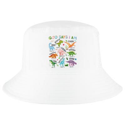 God Says I Am Dinosaur Lover Bible Verse Cool Comfort Performance Bucket Hat