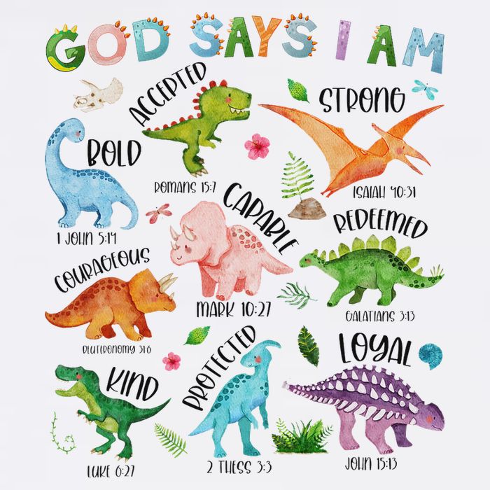 God Says I Am Dinosaur Lover Bible Verse Doggie Tank