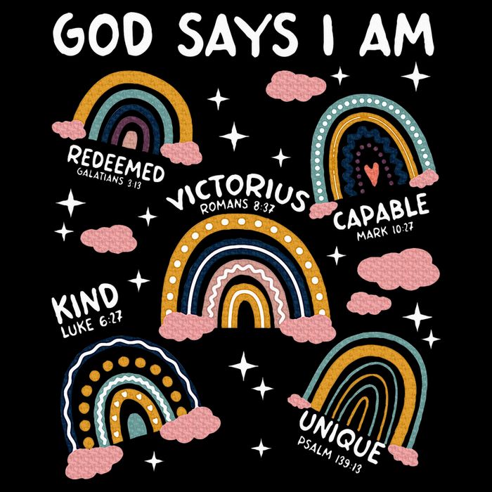 God Says I Am Rainbow Lover Girl Christian Cooling Performance Crew T-Shirt