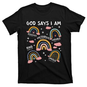 God Says I Am Rainbow Lover Girl Christian T-Shirt