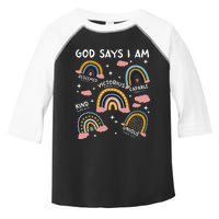 God Says I Am Rainbow Lover Girl Christian Toddler Fine Jersey T-Shirt