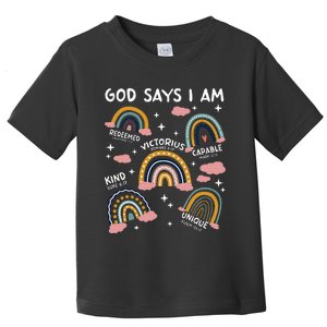 God Says I Am Rainbow Lover Girl Christian Toddler T-Shirt