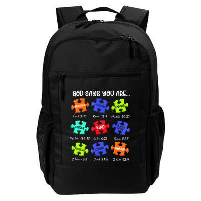 God Says I Am Autism Awareness Retro Be Kind Backpack