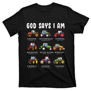 God Says I Am Tractor Farm Truck T-Shirt