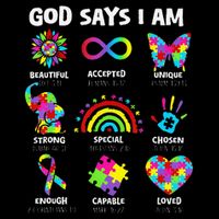 God Says I Am Autism Christian Girl Autism Awareness Visor
