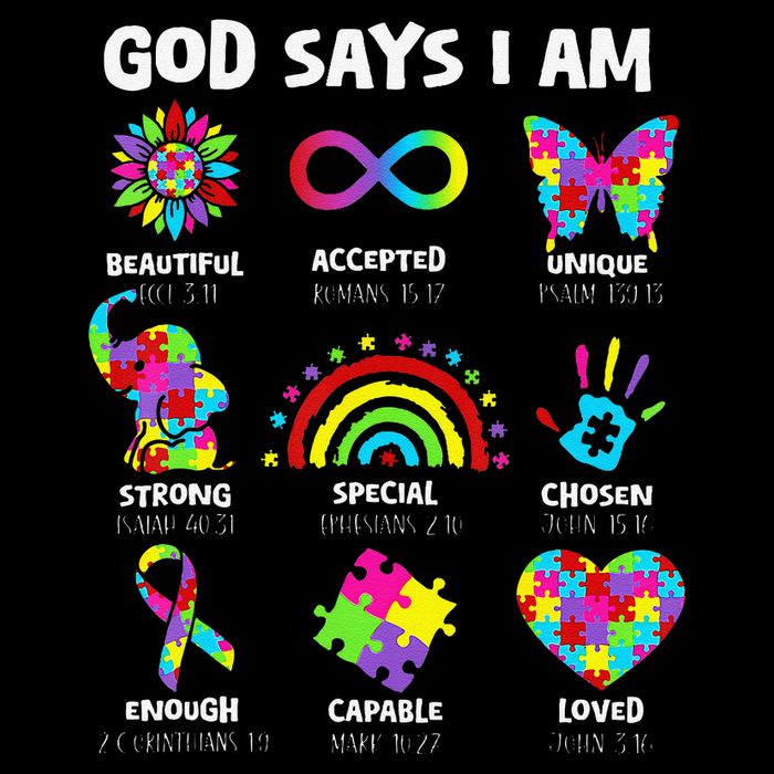 God Says I Am Autism Christian Girl Autism Awareness Visor
